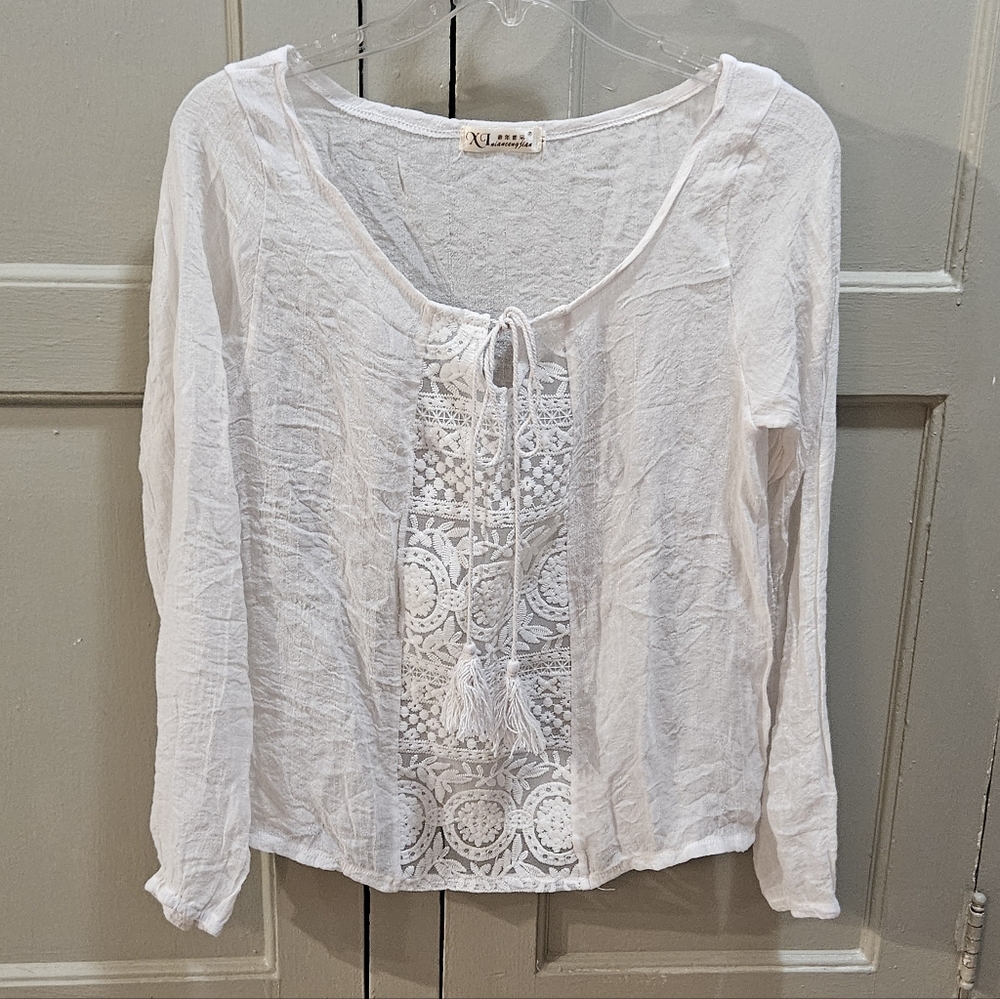 XI - White Blouse - Top - Sz XL
